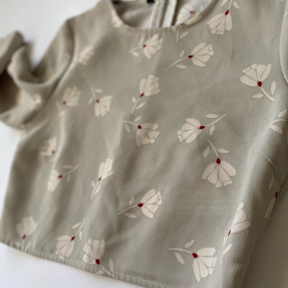 Zara retro floral crop top XS - Picture 4 of 5